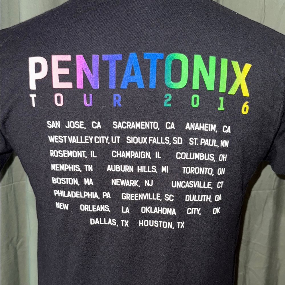 Tultex Black Pentatonix Tour 2016 Tee - Picture 3 of 4